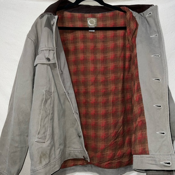 Vintage Marlboro Work Jacket 90s Detroit Style Flannel Lined Tan Size XL - Picture 4 of 10